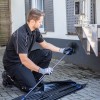 Czyszczenie komina ze stali nierdzewnej za pomocą systemu Snap&Sweep